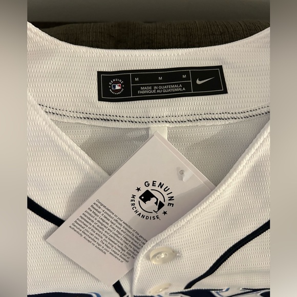 Nike Authentic Tampa Bay Rays MLB Baseball White Home Jersey Men's Sz: Medium - Picture 5 of 6